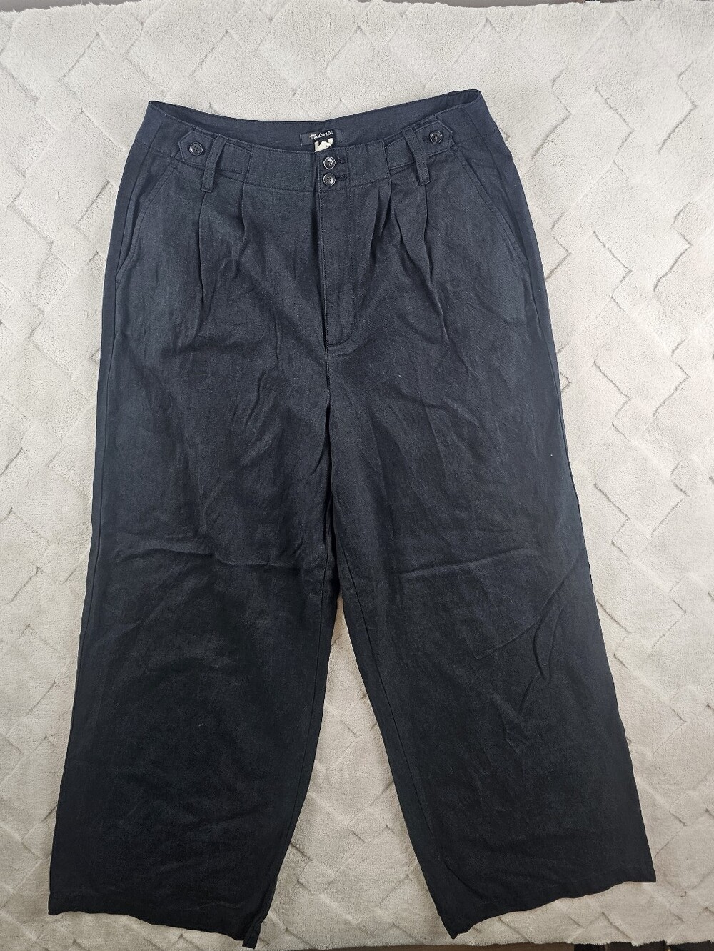 Madewell Harlow Wide Leg Pants Womens 10 Black